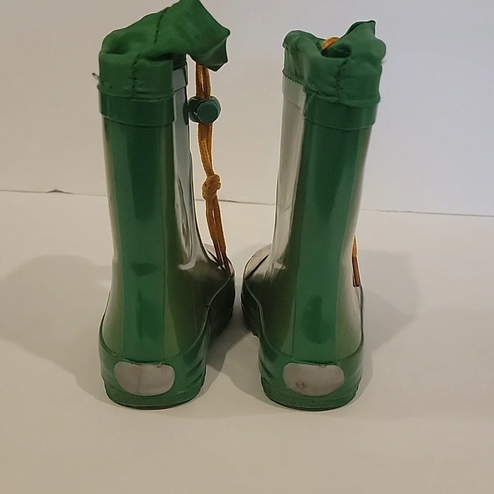 Monkey green rainboots size 5 kids infant toddler size 22 euro